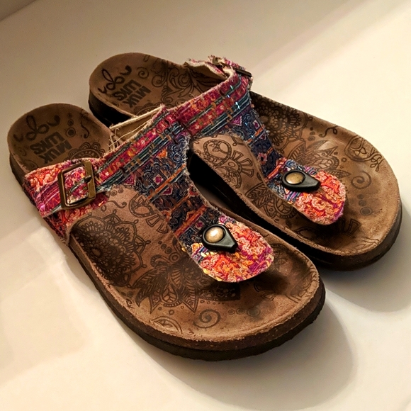 Muk Luks Shoes - MUK LUKS Tina Slide Sandals Multicolor 9